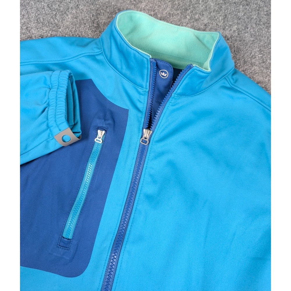 Peter Millar Gale Force Performance Golf‎ Jacket Mens M Blue Fleece Lined Golf